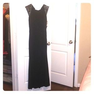 Vince Camuto Black embellished gown